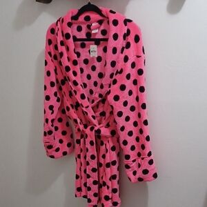 NWT  Victorias Secrrt Pink Polka Dot Robe